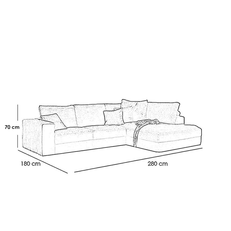 Malazhouse Natural Wood and Linen Wodd L-Shape Sofa - Grey - Image 2